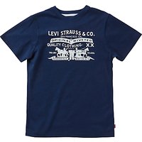 Levi's Boys' Two Horsey Printed T-Shirt, Navy