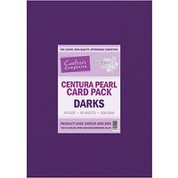 Crafter's Companion Luxury Centura Pearl A4 Card, Pack Of 40, Darks