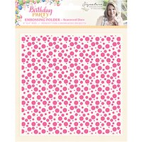 Crafter's Companion Birthday Party Scattered Dots 6 X 6 Embossed Folder