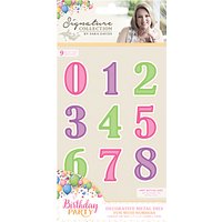 Crafter's Companion Birthday Party Fun With Numbers Metal Dies, Pack Of 9