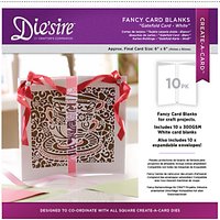 Crafter's Companion Die'sire Fancy Card Blanks, Gate Fold Cards, Pack Of 10, White