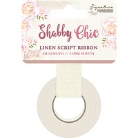 Crafter's Companion Shabby Chic Linen Script Ribbon