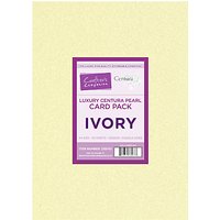 Crafter's Companion Luxury Centura Pearl A4 Card, Pack Of 40, Ivory