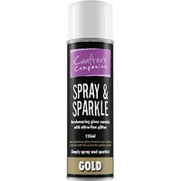 Crafter's Companion Spray And Sparkle Spray Glitter Varnish, Gold