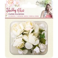 Crafter's Companion Shabby Chic Paper Flowers, Pack Of 15