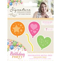 Crafter's Companion Birthday Balloon Metal Dies, Pack Of 3