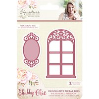Crafter's Companion Shabby Chic Weathered Windows Metal Dies, Pack Of 2
