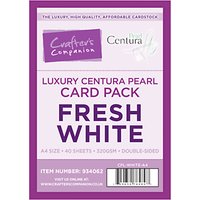 Crafter's Companion Luxury Centura Pearl A4 Card, Pack Of 40, White