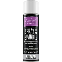 Crafter's Companion Spray And Sparkle Spray Glitter Varnish,Silver