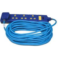 Masterplug 4 Socket 13 A External Extension Lead 10m Blue