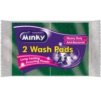 Minky Heavy Duty Wash Pad Sponge Scourer Pack Of 2