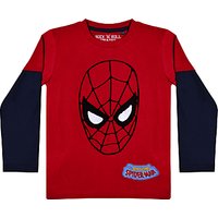 Spiderman Boys' Long Sleeved Printed T-Shirt, Red