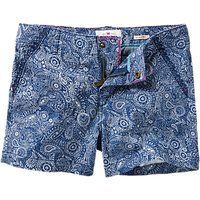 Fat Face Girls' Elephant Print Chino Shorts, Blue