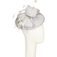 John Lewis Cassy Disc And Bow Fascinator, Silver
