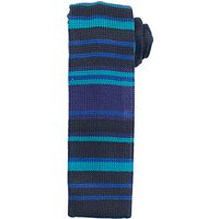 Kin By John Lewis Multi Stripe Knitted Tie, Blue/Teal