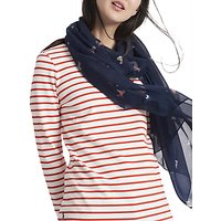 Joules Wensley Dog Print Scarf, Navy
