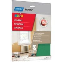 Norton 120 Fine Sandpaper Sheet Pack Of 3 - 3157629425961