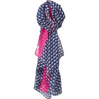 Joules Longline Wensley French Bee Scarf, Navy/Multi