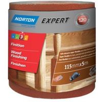 Norton Expert 120 Grit Sandpaper Roll (L)5m (W)115mm - 3157629426487