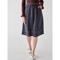 People Tree Andrea Stripe Skirt, Multi