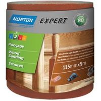 Norton Expert 80 Grit Sandpaper Roll (L)5m (W)115mm - 3157629426463