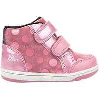 Geox Children's B Flick Double Riptape Shoes, Dark Pink