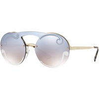 Prada PR 65TS Round Sunglasses, Gold/Mirror Grey