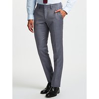 J.Lindeberg Wool Slim Fit Suit Trousers, Dusty Blue