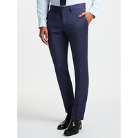 J.Lindeberg Fancy Wool Semi Plain Slim Fit Suit Trousers, Blue