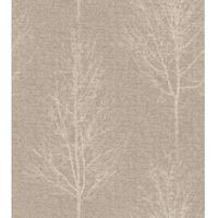 Opus Hadrian Taupe Trees Mica Highlights Wallpaper