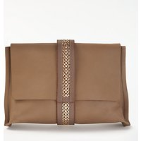 Modern Rarity Lee Leather Clutch Bag, Taupe