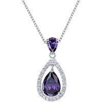 Jools By Jenny Brown Cubic Zirconia Suspended Pear Stone Necklace