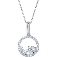 Jools By Jenny Brown Cubic Zirconia Gathered Gems Necklace, Silver