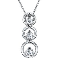 Jools By Jenny Brown Cubic Zirconia Three Tiered Circle Necklace, Silver