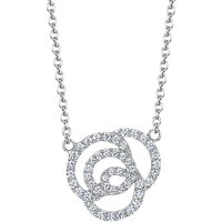 Jools By Jenny Brown Cubic Zirconia Swirled Links Necklace, Silver