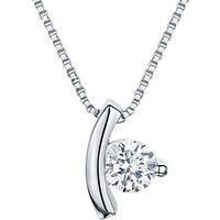Jools By Jenny Brown Cubic Zirconia Suspended Drop Necklace, Silver