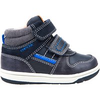 Geox Children's B Flick Double Riptape Shoes, Navy/Royal Blue