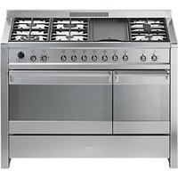Smeg A3-7 Dual Fuel Range Cooker, Stainless Steel