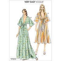 Vogue Very Easy Women's Dresses Sewing Pattern, 9253