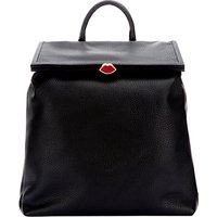 Lulu Guinness Jasmina Grainy Leather Backpack, Black