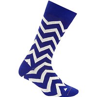 Paul Smith Zig Zag Socks, One Size, Blue/White