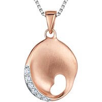 Jools By Jenny Brown Cubic Zirconia Pendant Necklace, Rose Gold