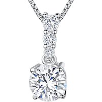Jools By Jenny Brown Cubic Zirconia Drop Stemmed Stone Necklace, Silver