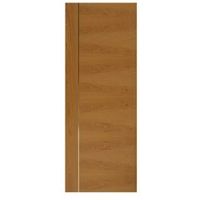 Flush Prefinished Oak With Aluminium Inlay Unglazed Internal Standard Door (H)1981mm (W)686mm