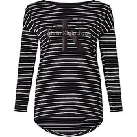 Calvin Klein Trix-8 Stripe Logo T-Shirt, Bright White/CK Black
