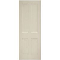 4 Panel Pre-Painted Oak Veneer White Unglazed Internal Standard Door (H)1981mm (W)762mm