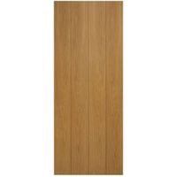 Cottage Full Board Oak Veneer Unglazed Internal Standard Door (H)1981mm (W)686mm