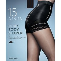 John Lewis 15 Denier Sleek Body Shaper Tights, Pack Of 1