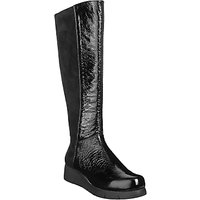 Unisa Folio Flatform Knee High Boots, Black