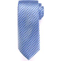 John Lewis Micro Zig Zag Dot Silk Tie, Blue/Grey